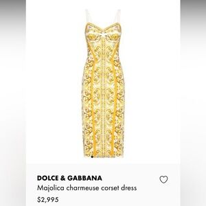 Dolce & Gabbana maiolica mix print midi corset dress gown top skirt $3k